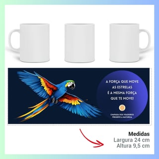 Nome do produto ARTEMÍSIA Canecas - 'ARARA-CANINDÉ - Cerrado Brasileiro' - 08