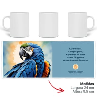 Nome do produto ARTEMÍSIA Canecas - 'ARARA-CANINDÉ - Cerrado Brasileiro' - 04