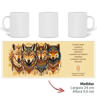 Nome do produto ARTEMÍSIA Canecas - ‘Matilha de Lobos – Animais de Poder’ - 01