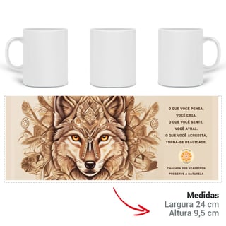 Nome do produto ARTEMÍSIA Canecas - ‘Lobo – Animais de Poder’ - 02
