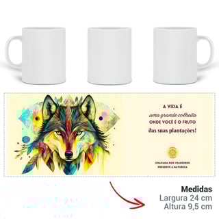 Nome do produto ARTEMÍSIA Canecas - ‘Lobo – Animais de Poder’ - 03