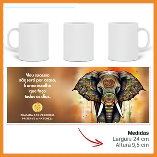Nome do produto ARTEMÍSIA Canecas – ‘Elefante – Animais de Poder’ - 02