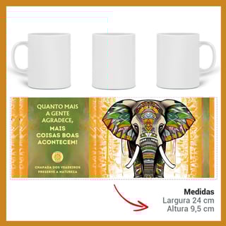 Nome do produto ARTEMÍSIA Canecas – ‘Elefante – Animais de Poder’ - 03
