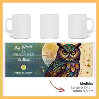 Nome do produto ARTEMÍSIA Canecas – ‘Coruja - Animais de Poder’ - 04