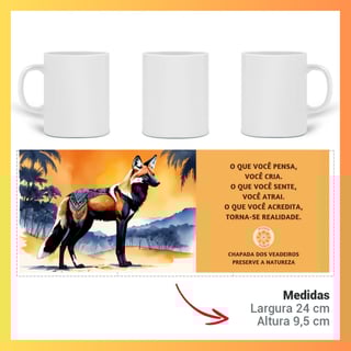Nome do produto ARTEMÍSIA Canecas – ‘Lobo-guará – Cerrado Brasileiro’ - 01