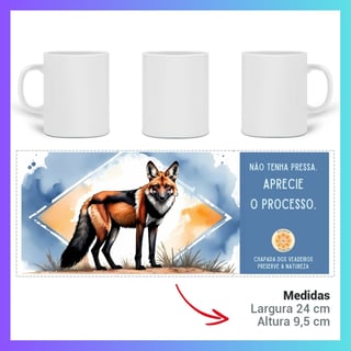 Nome do produto ARTEMÍSIA Canecas – ‘Lobo-guará – Cerrado Brasileiro’ - 03