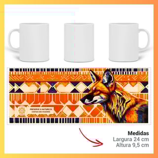 Nome do produto ARTEMÍSIA Canecas – ‘Lobo-guará – Cerrado Brasileiro’ - 05