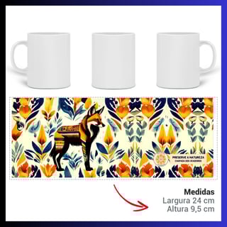 Nome do produto ARTEMÍSIA Canecas – ‘Lobo-guará – Cerrado Brasileiro’ - 07