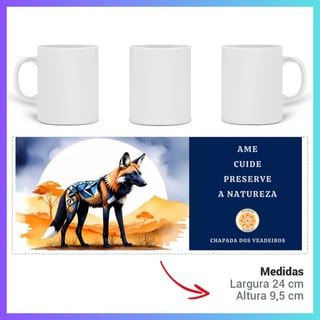 Nome do produto ARTEMÍSIA Canecas – ‘Lobo-guará – Cerrado Brasileiro’ - 08