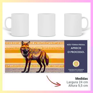 Nome do produto ARTEMÍSIA Canecas – ‘Lobo-guará – Cerrado Brasileiro’ - 09