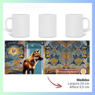Nome do produto ARTEMÍSIA Canecas – ‘Lobo-guará – Cerrado Brasileiro’ - 10