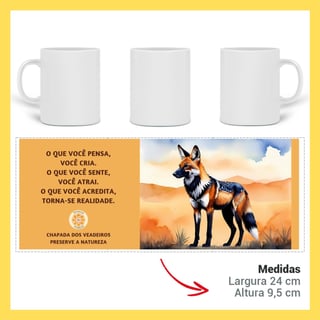 Nome do produto ARTEMÍSIA Canecas – ‘Lobo-guará – Cerrado Brasileiro’ - 12