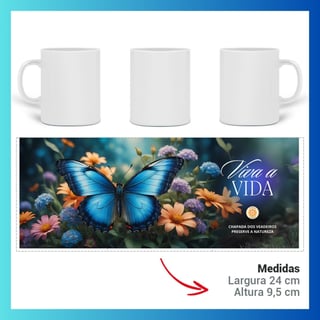 Nome do produto ARTEMÍSIA Canecas – ‘BORBOLETAS – A Magia da Transformação’ - 02