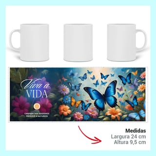 Nome do produto ARTEMÍSIA Canecas – ‘BORBOLETAS – A Magia da Transformação’ - 03