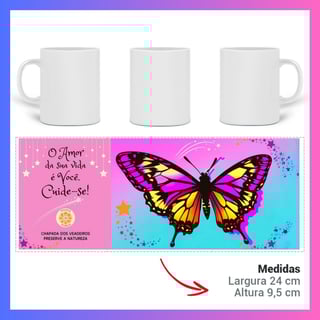 Nome do produto ARTEMÍSIA Canecas – ‘BORBOLETAS – A Magia da Transformação’ - 07