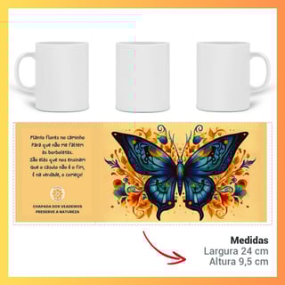 Nome do produto ARTEMÍSIA Canecas – ‘BORBOLETAS – A Magia da Transformação’ - 10