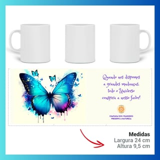 Nome do produto ARTEMÍSIA Canecas – ‘BORBOLETAS – A Magia da Transformação’ - 12