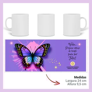 Nome do produto ARTEMÍSIA Canecas – ‘BORBOLETAS – A Magia da Transformação’ - 14
