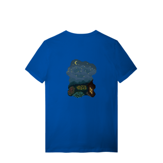 Nome do produto Camiseta Premium Frente e Verso - Borboleta e Noite Estrelada