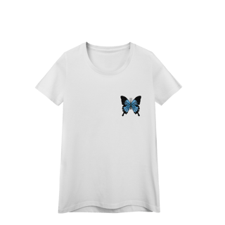 Nome do produto Camiseta Baby Long Premium Frente e Verso - Borboleta e Noite Estrelada