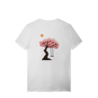 Nome do produto Camiseta Premium Frente e Verso - Flor e Árvore de Cerejeira