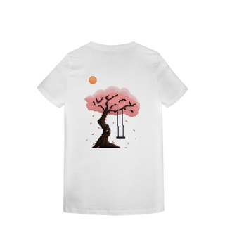 Nome do produto Camiseta Baby Long Premium Frente e Verso - Flor e Árvore de Cerejeira