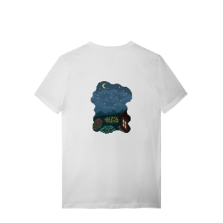 Nome do produto Camiseta Premium Frente e Verso - Borboleta e Noite Estrelada