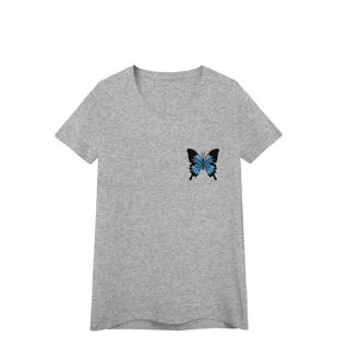 Nome do produto Camiseta Baby Long Premium Frente e Verso - Borboleta e Noite Estrelada