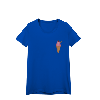 Nome do produto Camiseta Baby Long Premium - Sorvete de Morango