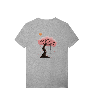 Nome do produto Camiseta Premium Frente e Verso - Flor e Árvore de Cerejeira