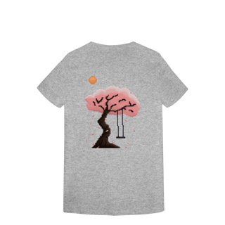 Nome do produto Camiseta Baby Long Premium Frente e Verso - Flor e Árvore de Cerejeira