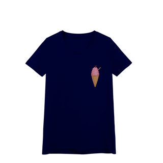 Nome do produto Camiseta Baby Long Premium - Sorvete de Morango