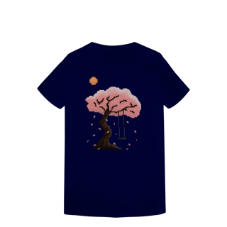 Nome do produto Camiseta Baby Long Premium Frente e Verso - Flor e Árvore de Cerejeira