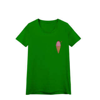 Nome do produto Camiseta Baby Long Premium - Sorvete de Morango