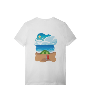 Nome do produto Camiseta Premium Frente e Verso - Coqueiro e Praia