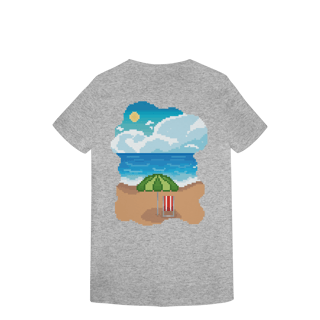 Nome do produto Camiseta Baby Long Premium Frente e Verso - Coqueiro e Praia