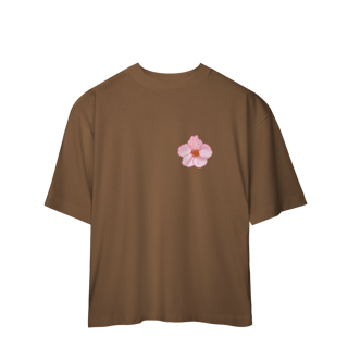 Nome do produto Camiseta Oversized Frente e Verso - Flor e Árvore de Sakura