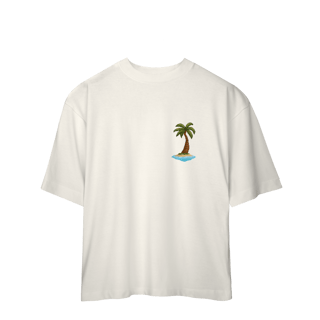 Nome do produto Camiseta Oversized Frente e Verso - Coqueiro e Praia