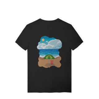 Nome do produto Camiseta Premium Frente e Verso - Coqueiro e Praia