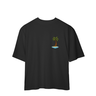 Nome do produto Camiseta Oversized Frente e Verso - Coqueiro e Praia