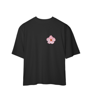 Nome do produto Camiseta Oversized Frente e Verso - Flor e Árvore de Sakura