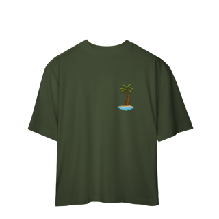 Nome do produto Camiseta Oversized Frente e Verso - Coqueiro e Praia
