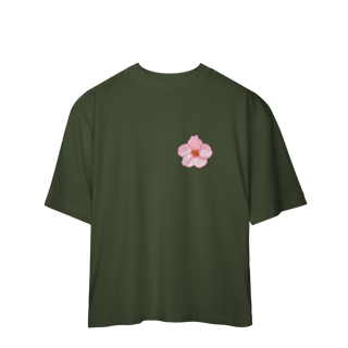Nome do produto Camiseta Oversized Frente e Verso - Flor e Árvore de Sakura