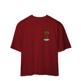 Nome do produto Camiseta Oversized Frente e Verso - Coqueiro e Praia