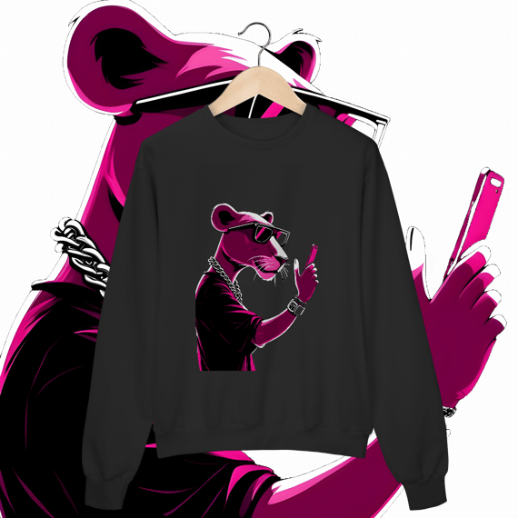Moletom urso rosa! 