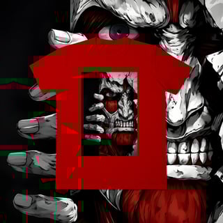 Nome do produto Camisa T-Shit classic Attack on Titan Rosto 