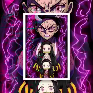 Nome do produto Poster Retrato Demon Slayer Nezuko kamado
