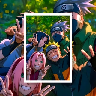 Nome do produto Poster Retrato Naruto e amigos