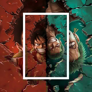 Nome do produto Poster Retrato One piece duas faces 