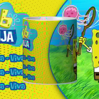 Nome do produto Caneca Bob Esponja Caçando Águas Vivas